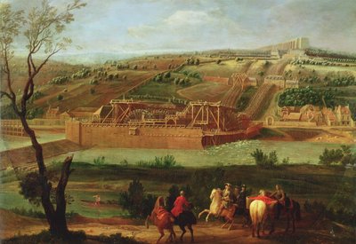 マルリーマシンとルーベシエンヌの水道橋の眺め、1722年 作： Pierre Denis Martin